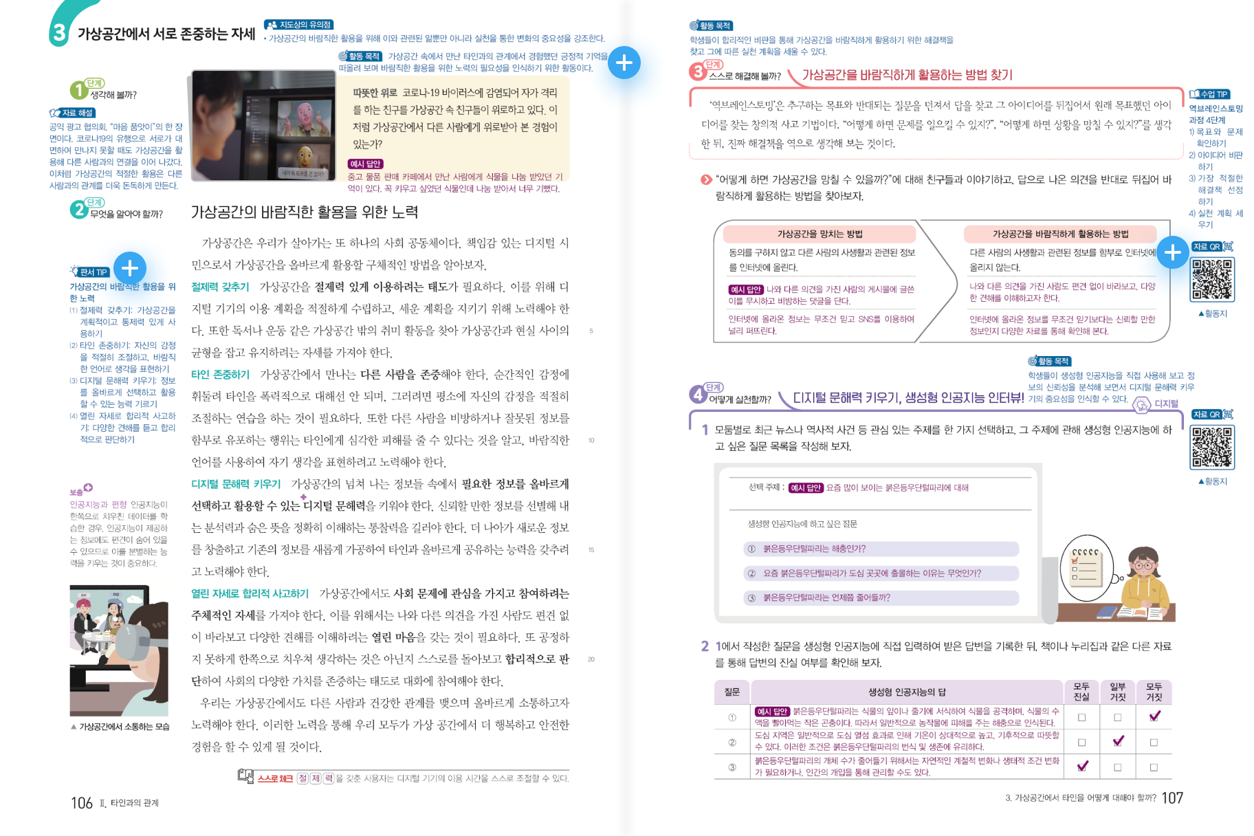 동아출판 중학 교과서 ㅣ 도덕